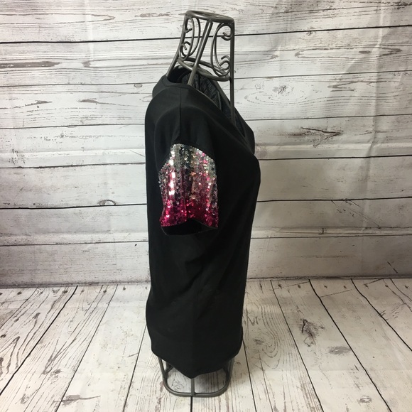 PINK Victoria's Secret Tops - PINK Victoria’s Secret Sequin Sleeve Tee